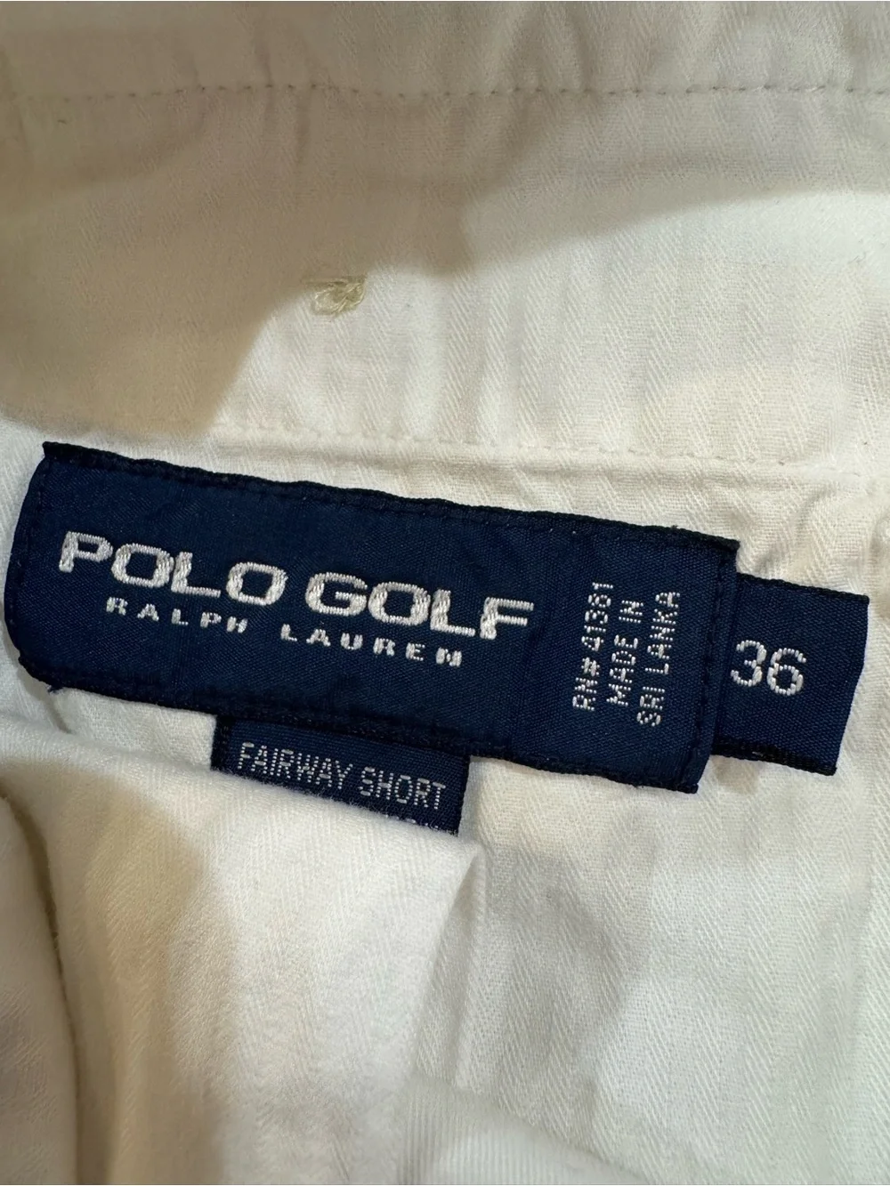 Polo Golf Men's Pleated Cream Cotton Shorts